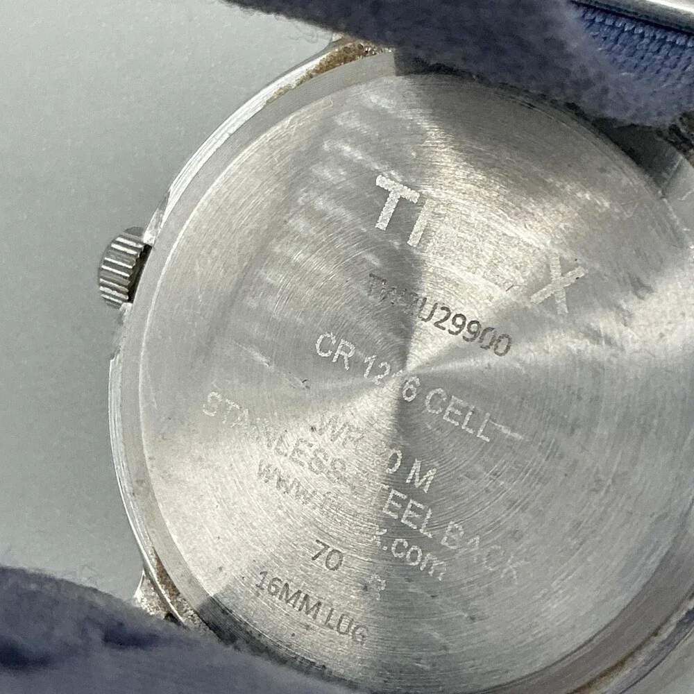 Timex Weekender Indiglo WR 30M Womens Watch 31mm Blue Nylon Strap New Battery